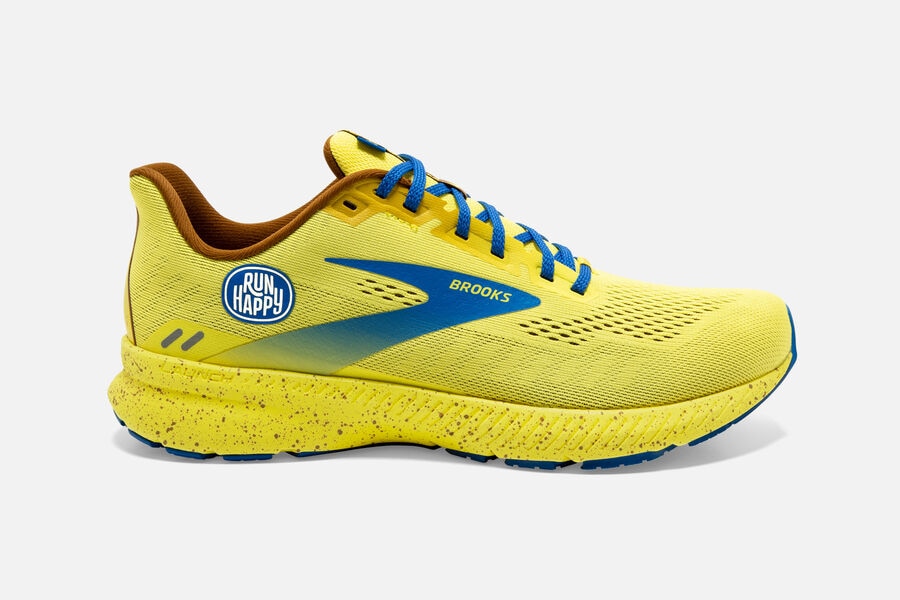 Brooks Israel Launch 8 Road Running Shoes Womens - Yellow/Blue - NWI-529740